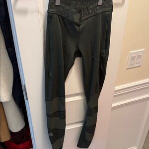 Adidas Dark Green Performance Leggings